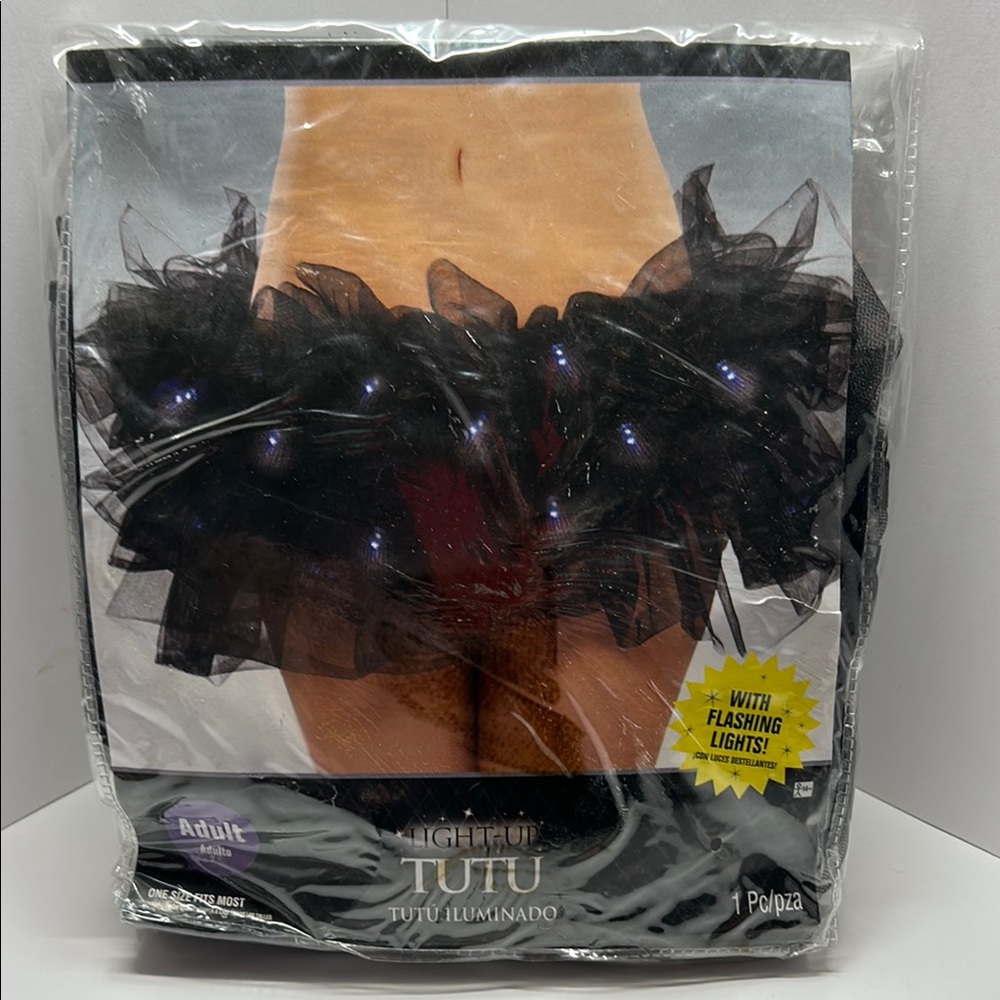 Black Light-Up Tutu for Adults